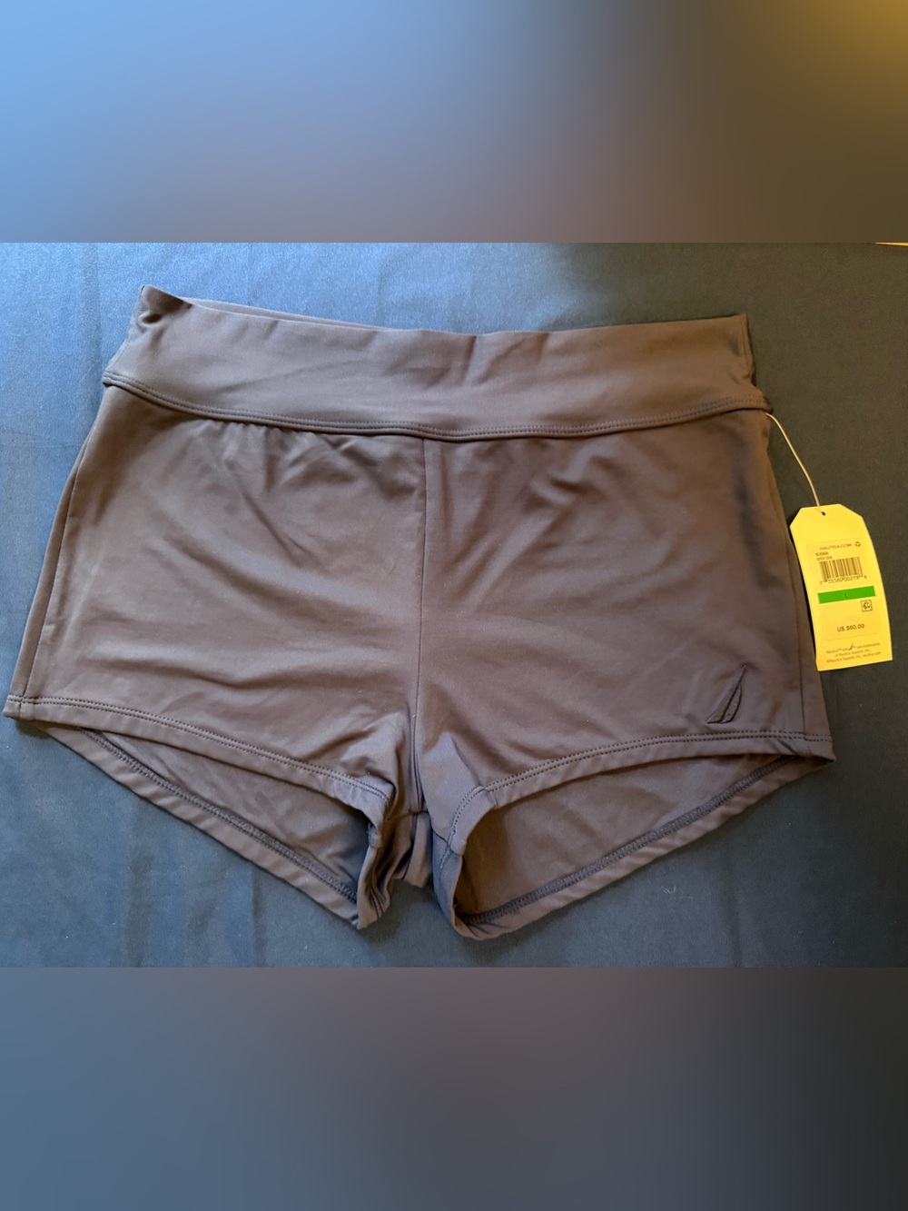 Nautica Women's Blue Deep Sea Swim Short NWT size L